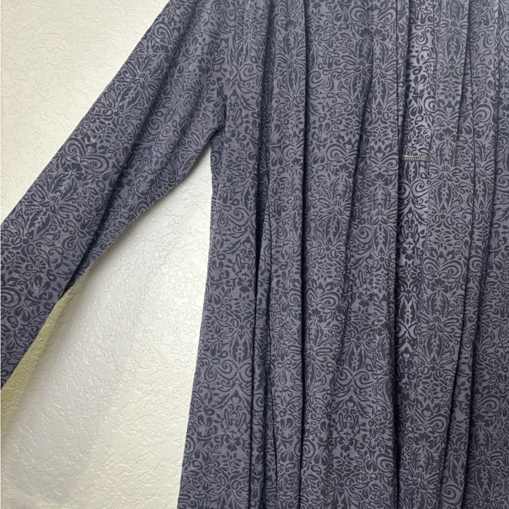 Coldwater Creek Black and Gray Patterned Dress